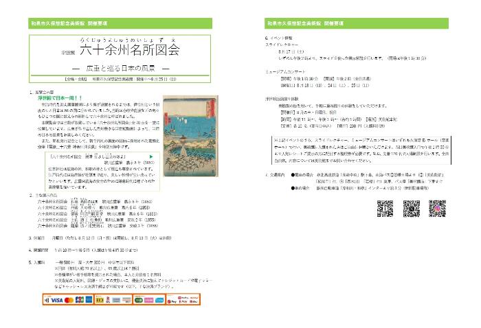 常設展「六十余州名所図会」