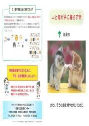 猫の不妊・去勢手術費助成事業について周知を広めるために作成・施設で配布されたちらし