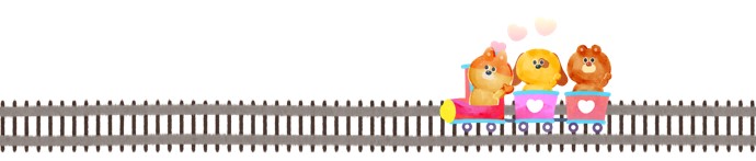 クマが汽車に乗っている