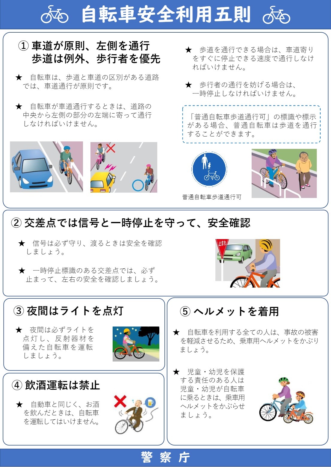 自転車利用五則