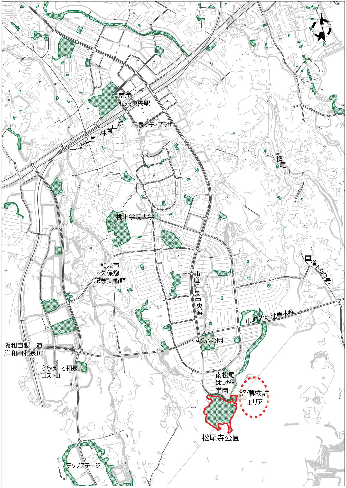 松尾寺公園 位置図
