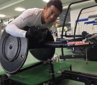 2018ワールドパラアスレティクスマラソンワールドカップに出場した西田さんの練習をしている様子