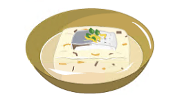 和泉市に伝わる郷土料理であるじょうよ蒸しのイラスト