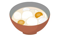 和泉市に伝わる郷土料理である白みそ雑煮のイラスト