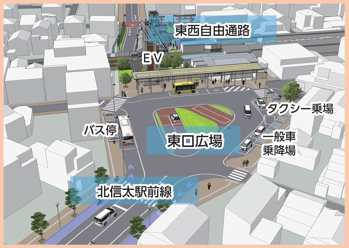 北信太駅周辺イラスト2