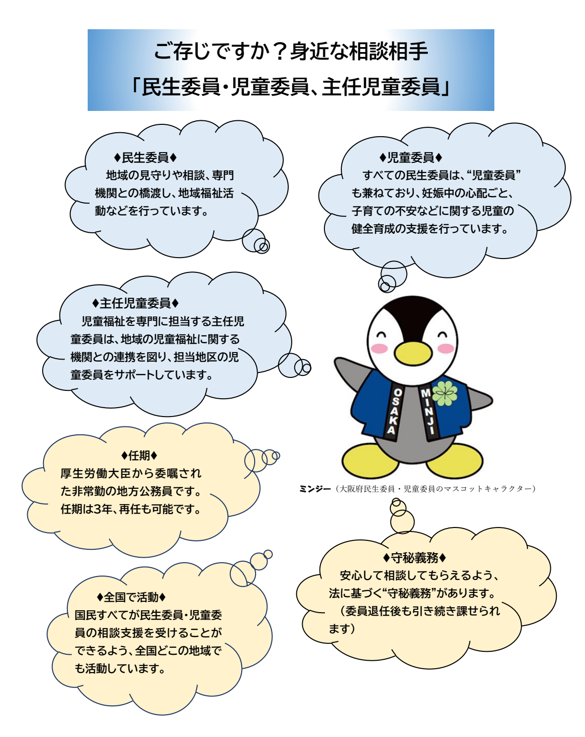 ご存じですか？身近な相談相手「民生委員・児童委員、主任児童委員」