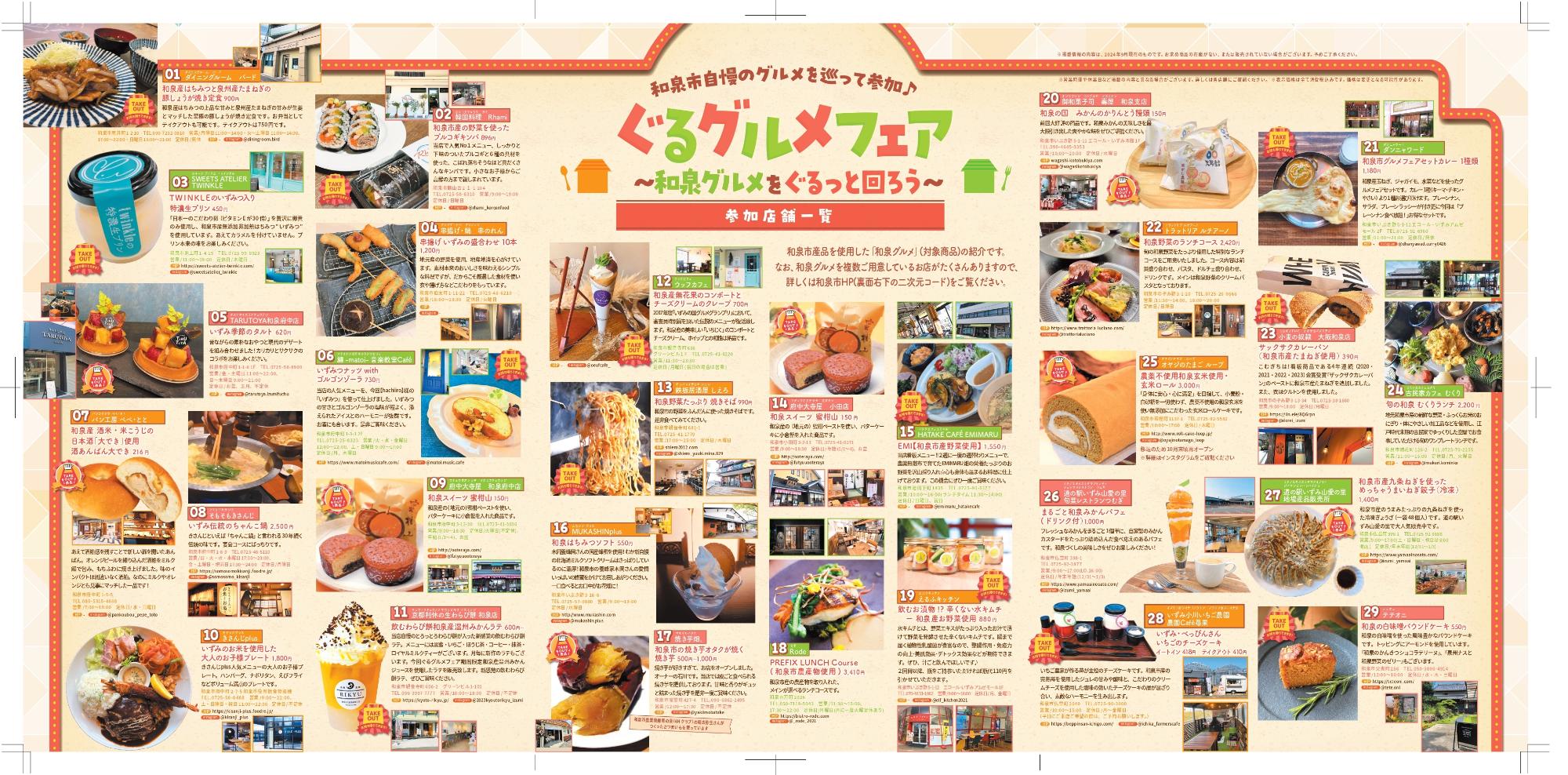 周遊グルメの店舗マップ