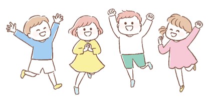 こどもが跳ねる