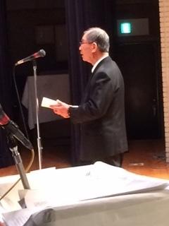 2019年に行われた和泉市戦没者追悼式での遺族会長追悼の辞の写真