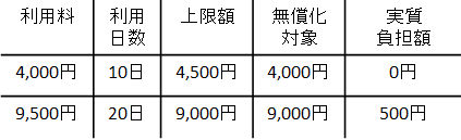 預かり保育における、施設利用料・無償化対象額・実質負担額等の算定イメージ図