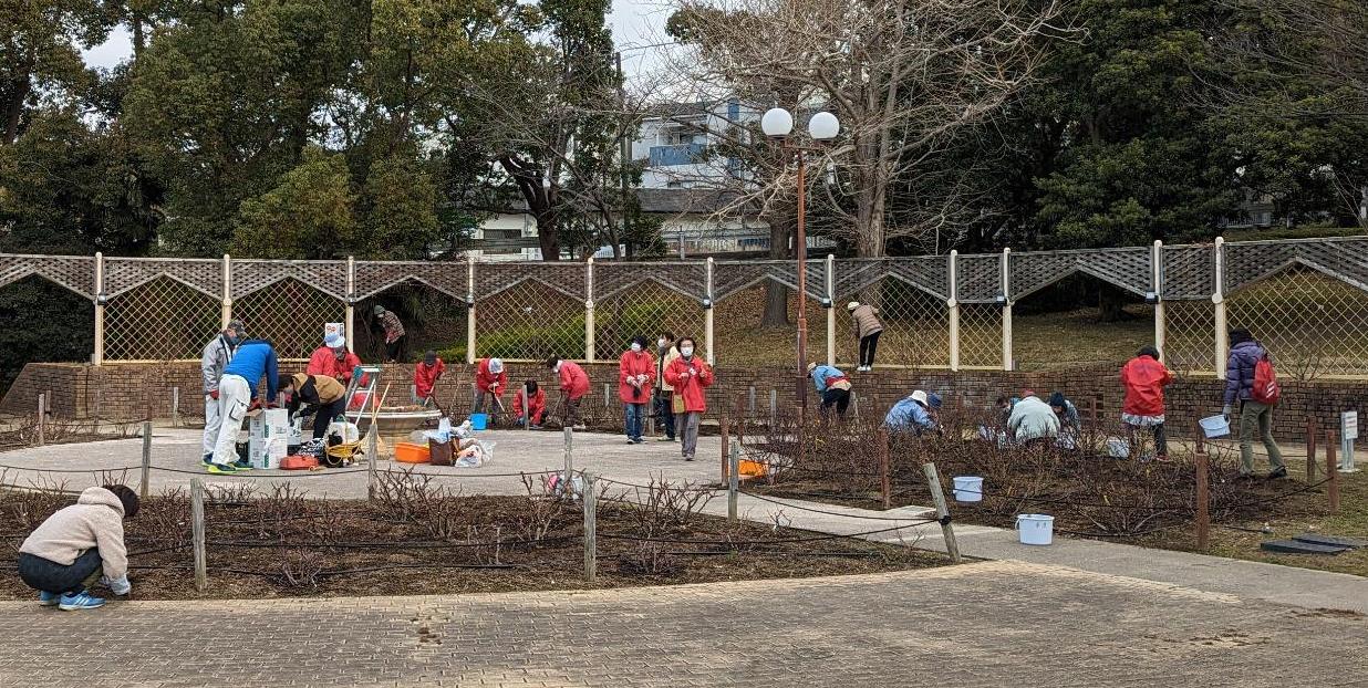 冬の作業のようす