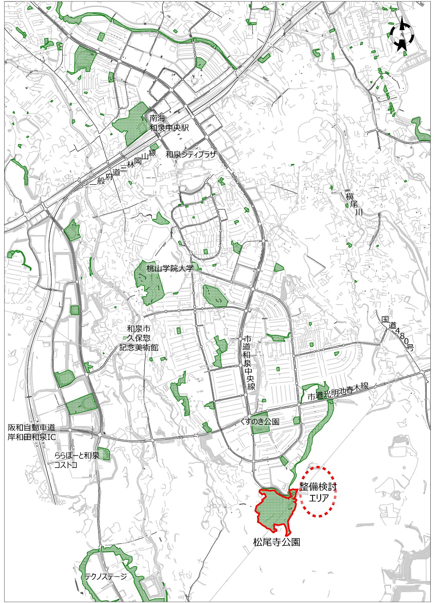 松尾寺公園 位置図