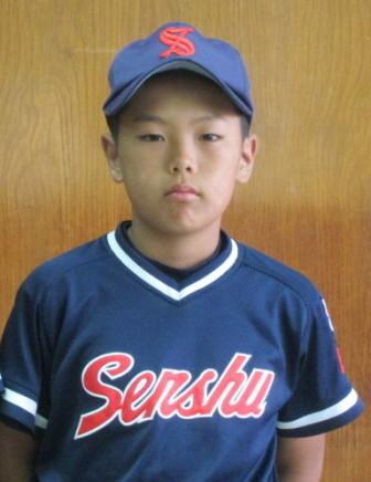 日本少年野球選手権大会に出場した中塚遥翔さんの写真