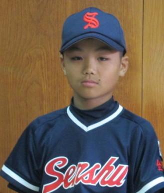 日本少年野球選手権大会に出場した藤原壮汰さんの写真