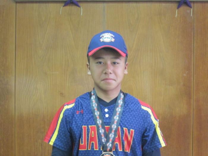 カル・リプケンU12世界少年野球大会に出場して優勝した池田陵真さんの写真