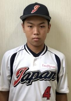 カル・リプケン世界少年野球大会2018で優勝した中塚遥翔さんの大会出場時のユニフォーム姿の写真
