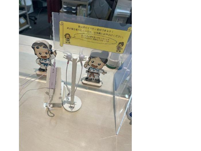 窓口イヤホン設置写真