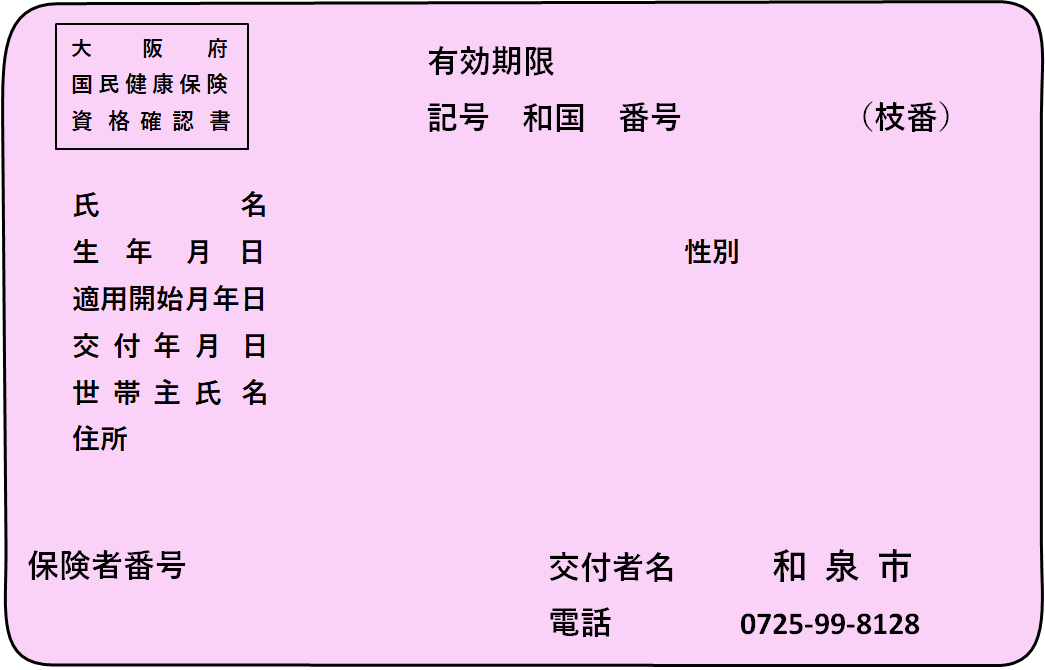 令和6年度のピンク色の資格確認書