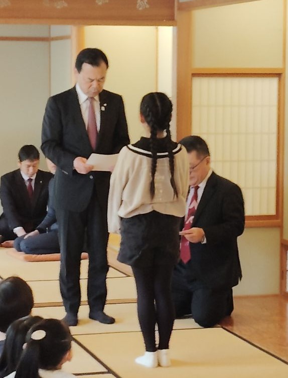 めざせ！いずみのくに子ども観光大使認定式の様子