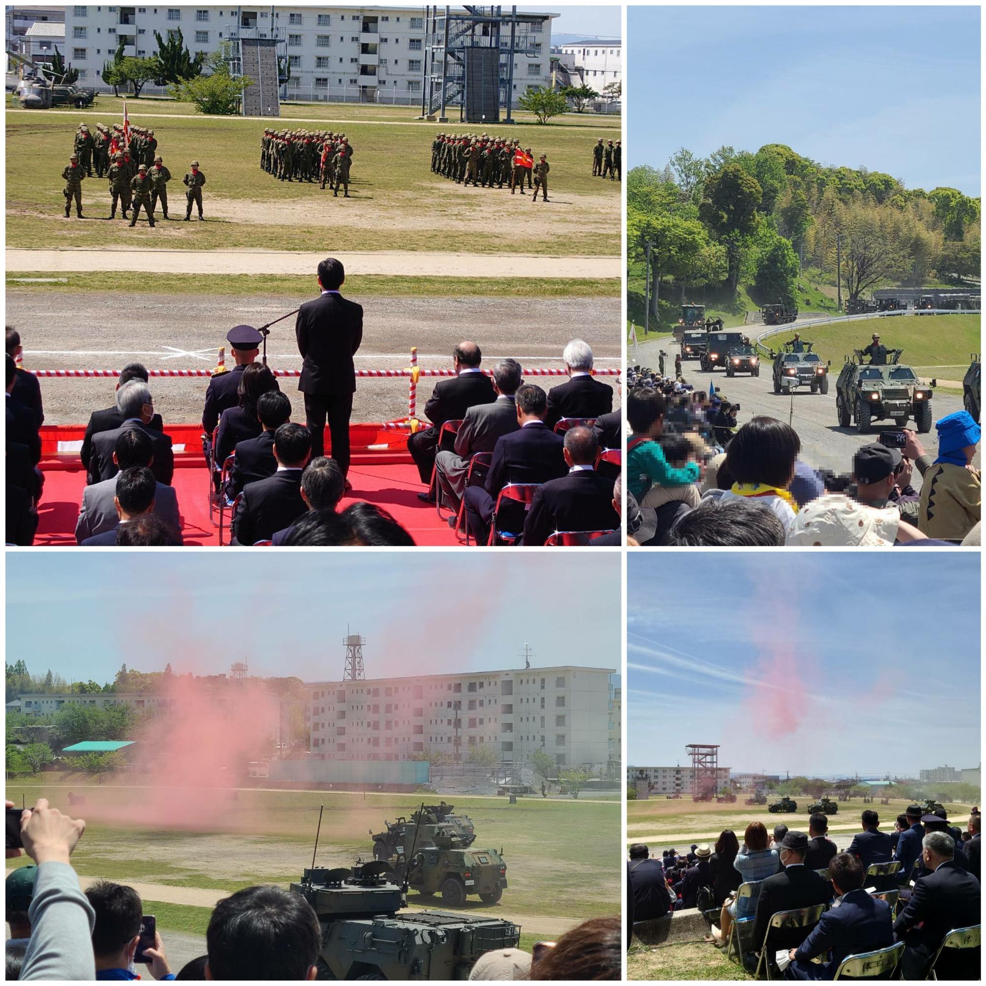 陸上自衛隊信太山駐屯地創立66周年記念式典の様子